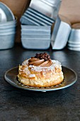 Paris Brest (choux pastry filled with cream, France)