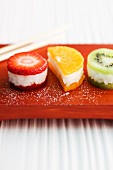 Sweet fruit sushi