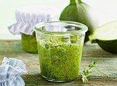Courgette pesto with parsley and pumpkin seeds