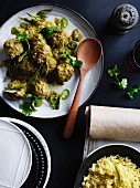 Lamb meatballs with curry & coriander