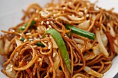 Fried noodles with vegetables (Hong Kong, Asia)