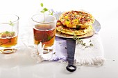 Turkish omelette with peppers, tomatoes and onions