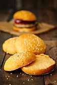 Vegan sweet potato burger buns