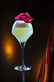 A cocktail made with vodka and lemon on a bar (Buddha-Bar Hotel, Paris)
