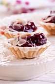 Cherry and almond tartlets