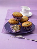 Poppyseed and marzipan muffins