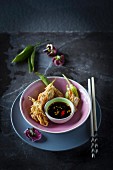 Stuffed zucchini flowers