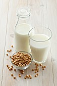 Soy milk and soybeans