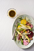 Beetroot salad with orange and poppyseed vinaigrette