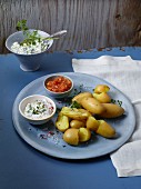 New potatoes with a trio of tips