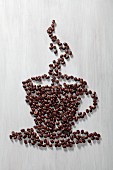 Kaffeetasse aus Kaffeebohnen