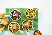 Four different healthy snack mixes (Supervision)