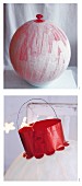 Christbaumkugel aus Luftballon & Seidenpapier basteln