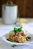 Veal roulade with a creamy sauce