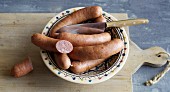 Homemade Swabian Schübling sausages