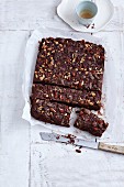 Gluten-free brownies with almond pieces