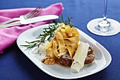 Tagliatelle with chestnuts and walnuts