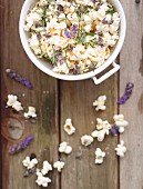 Popcorn with lavender and rosemary