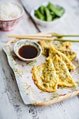 Eier-Dumplings mit Sojasauce (China)