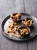 Fried chickpeas with garlic and Parmesan