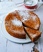 Gluten-free nut cake with apples