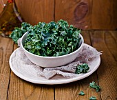 A bowl of chopped kale