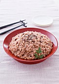 Red rice with sesame seeds (Japan)