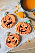 Pumpkin biscuits for Halloween