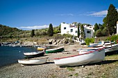 Fishing boats on the Dali beach, Portlligat, Catalonia, Spain