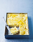 Lemon and passion fruit cheesecake