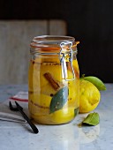 Salted lemons in a jar