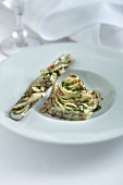 Razor clams with chilli spaghetti