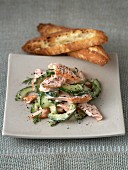 Salmon and cucumber salad