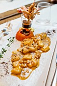 Gnocchi mit Garnelen im Restaurant Smol im Stadtteil Parioli