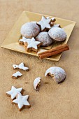 Cinnamon stars and Lebkuchen (spiced soft gingerbread from Germany)