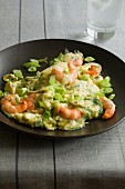 Prawn and spring onion omelette
