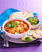 Tex Mex soup with meatballs