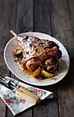 Greek-style leg of lamb