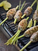 Lemongrass skewers with trout
