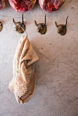 Tripe hanging in a butcher's