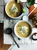 Cream of fennel and potato soup