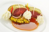 Lamb sirloin with a herb crust