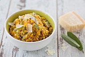 Quinoa risotto with pumpkin and Parmesan cheese