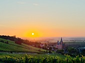 A view of Oppenheim with St. Catherine's church, Rhine-Hesse, Germany