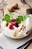 Fennel salad with pears, beetroot, walnuts and parsley