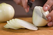 An onion being cut