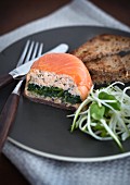 Salmon and spinach terrine