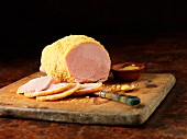 Carved, breaded Wiltshire ham (England)