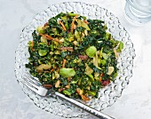Kale and Brussels sprout salad
