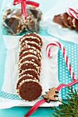 Chocolate shortbread biscuits for Christmas